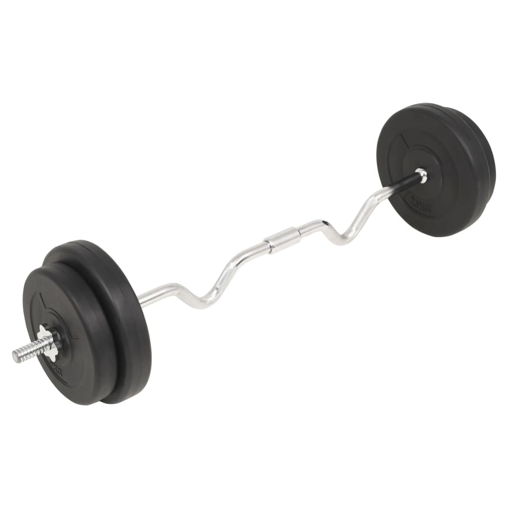 vidaXL Sztanga z zestawem obciążeń, 30 kg