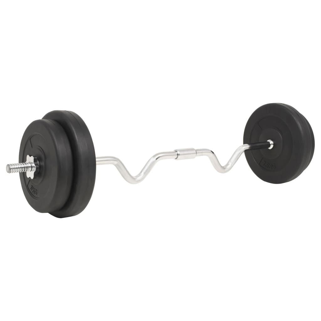 vidaXL Sztanga z zestawem obciążeń, 30 kg