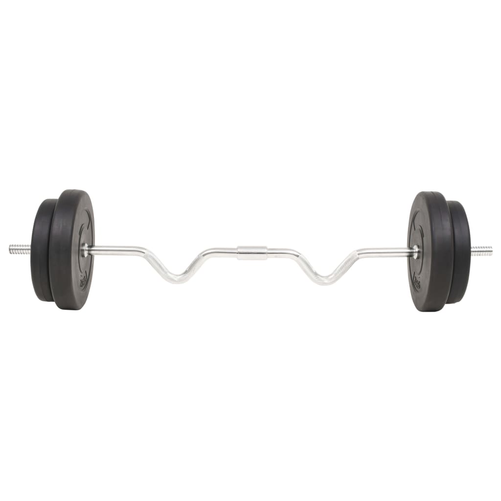 vidaXL Sztanga z zestawem obciążeń, 30 kg
