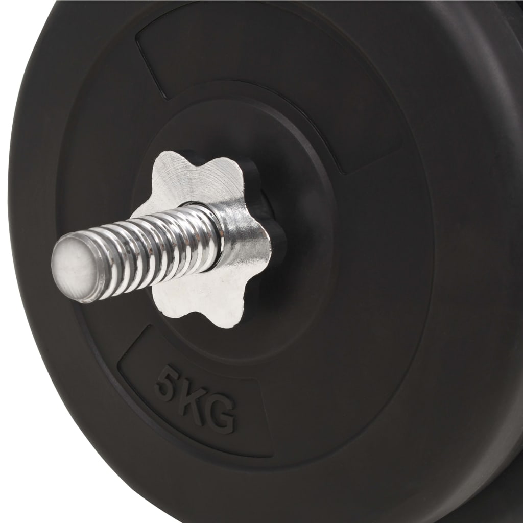 vidaXL Sztanga z zestawem obciążeń, 30 kg