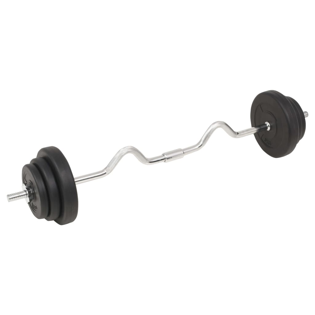 vidaXL Sztanga i hantle z zestawem obciążeń, 30 kg