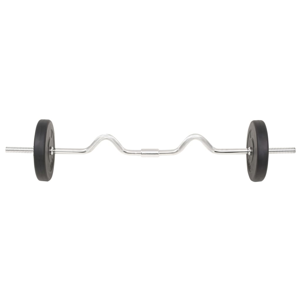 vidaXL Sztanga i hantle z zestawem obciążeń, 30 kg