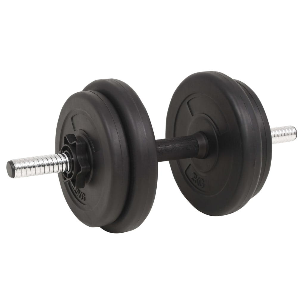 vidaXL Sztanga i hantle z zestawem obciążeń, 30 kg