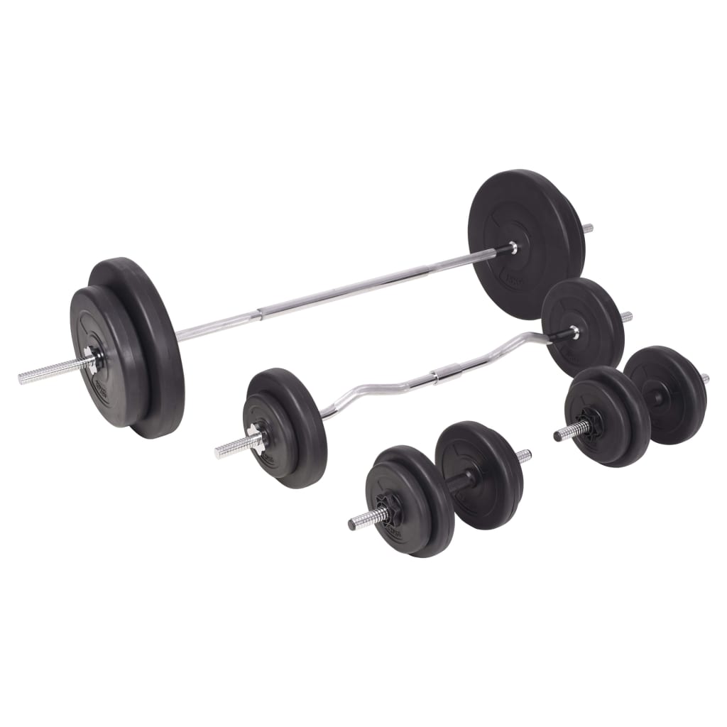 vidaXL Sztangi i hantle z zestawem obciążeń, 90 kg