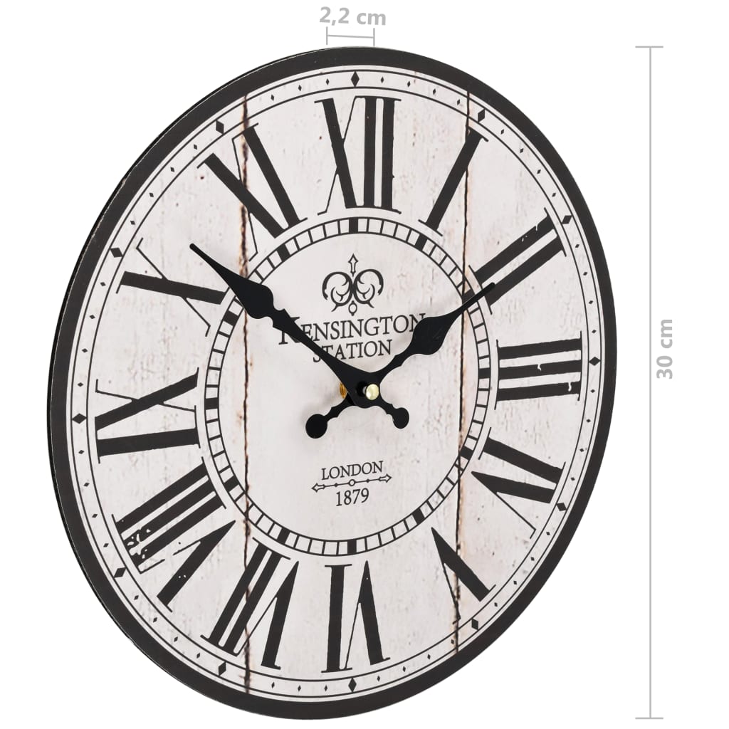vidaXL Zegar ścienny vintage London, 30 cm