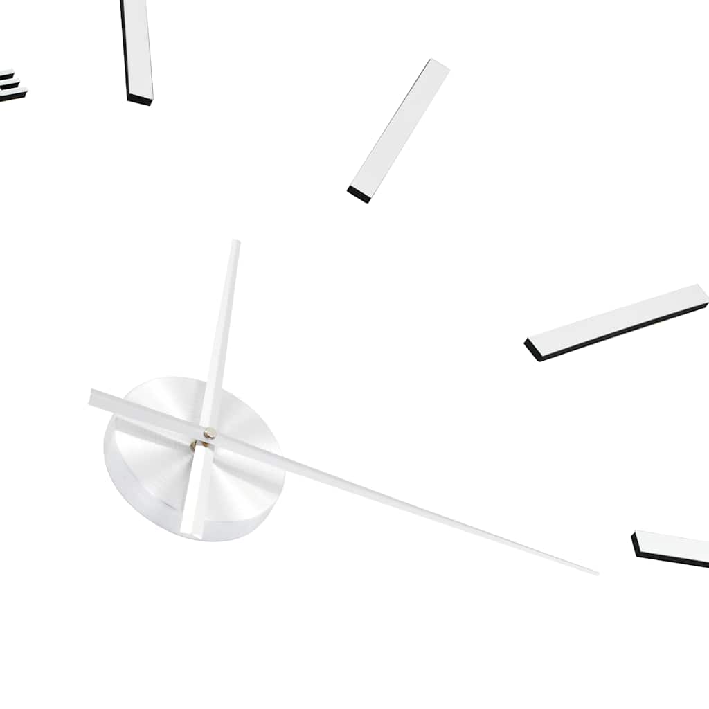 vidaXL Zegar ścienny 3D, nowoczesny design, 100 cm, XXL, srebrny
