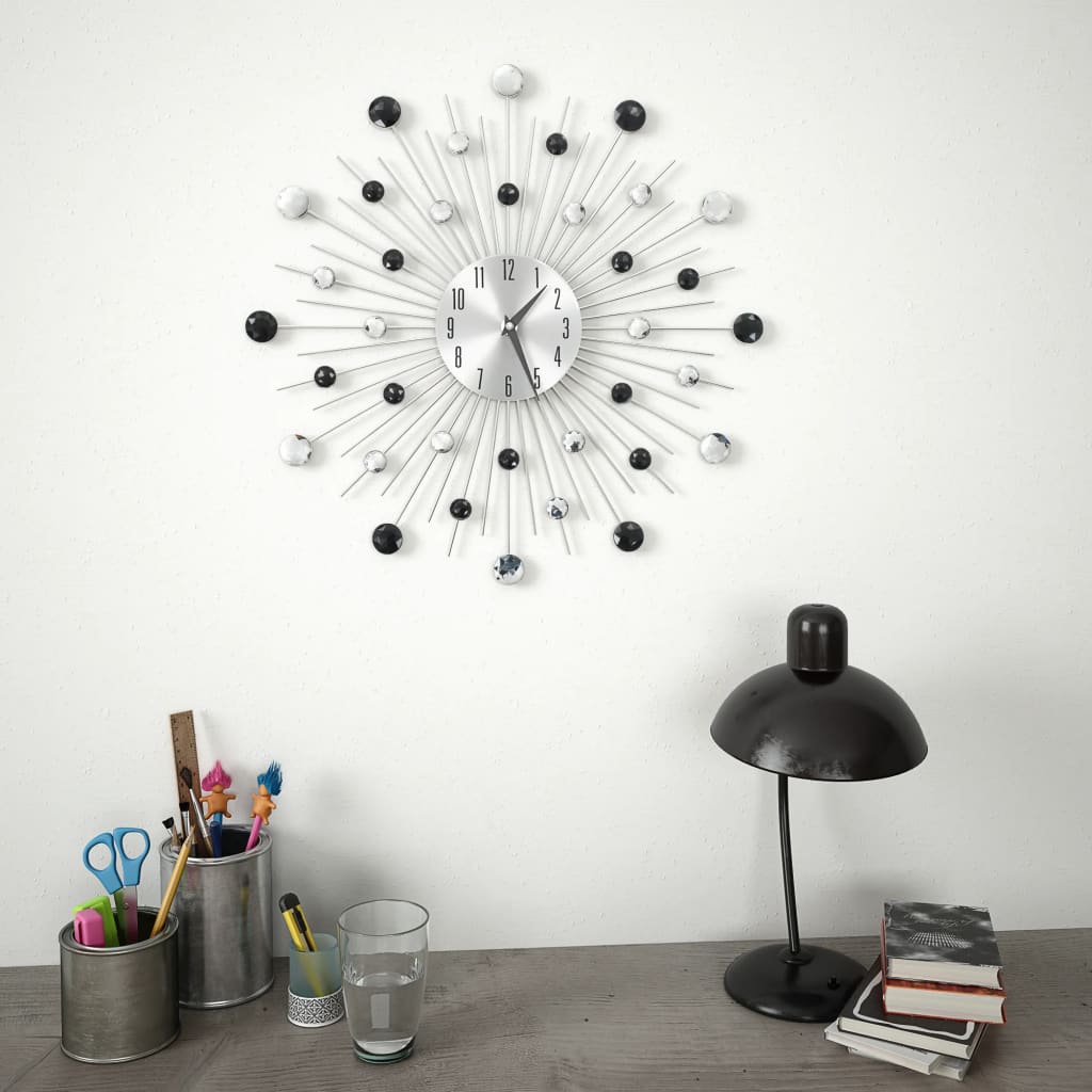 vidaXL Zegar ścienny z mechanizmem kwarcowym, nowoczesny design, 50 cm