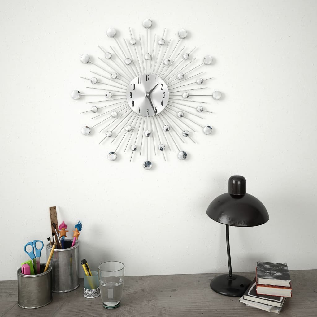 vidaXL Zegar ścienny z mechanizmem kwarcowym, nowoczesny design, 50 cm