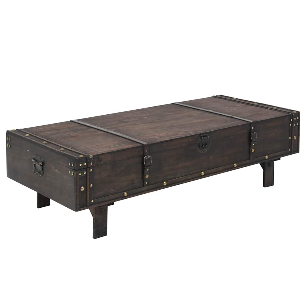 vidaXL Stolik kawowy w stylu vintage z sklejka, 120x55x35 cm