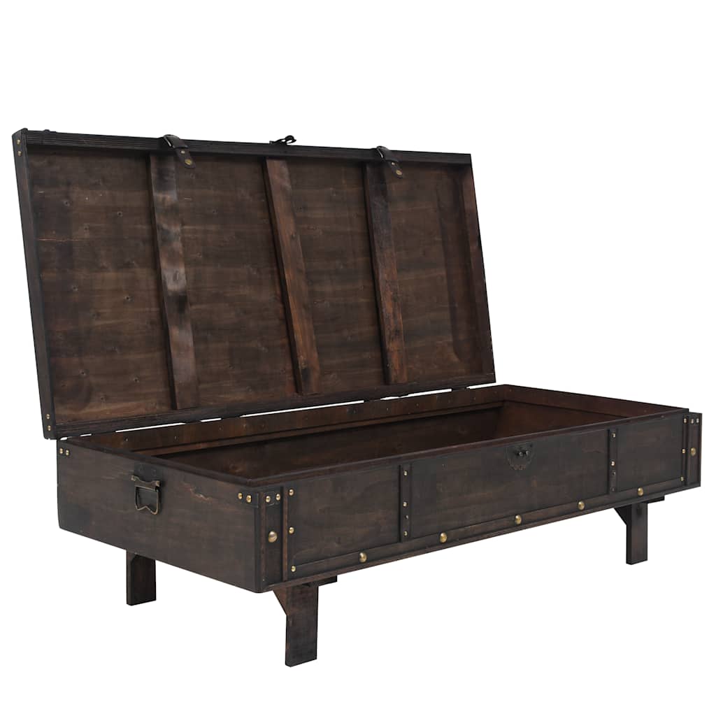 vidaXL Stolik kawowy w stylu vintage z sklejka, 120x55x35 cm