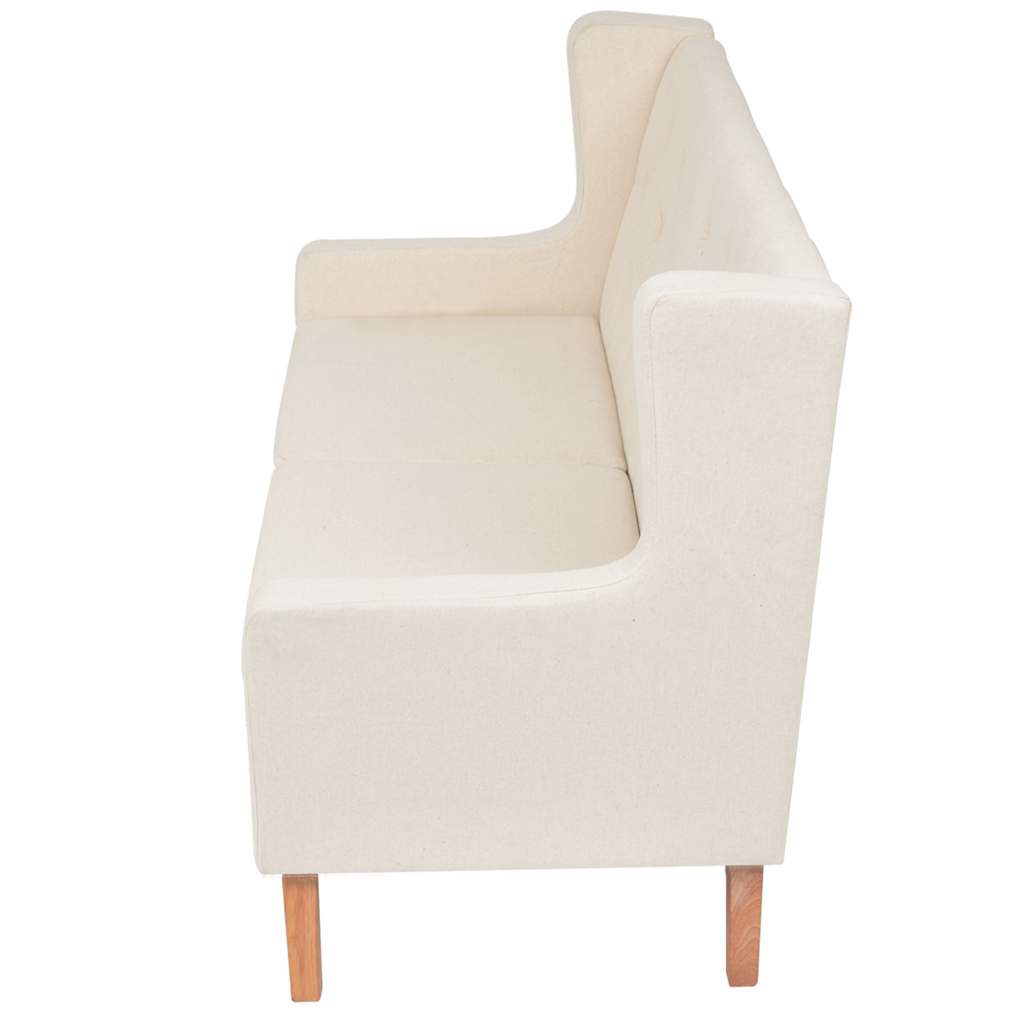 vidaXL Zestaw wypoczynkowy - sofa i fotel, kremowe