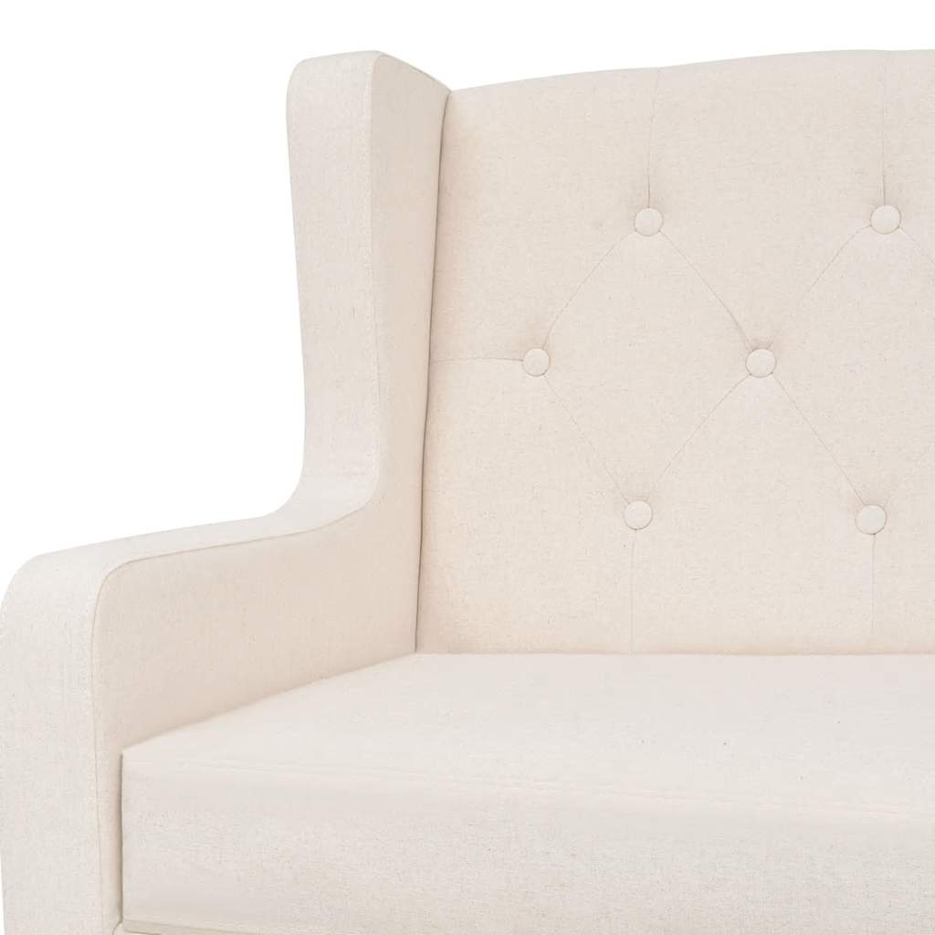 vidaXL Zestaw wypoczynkowy - sofa i fotel, kremowe