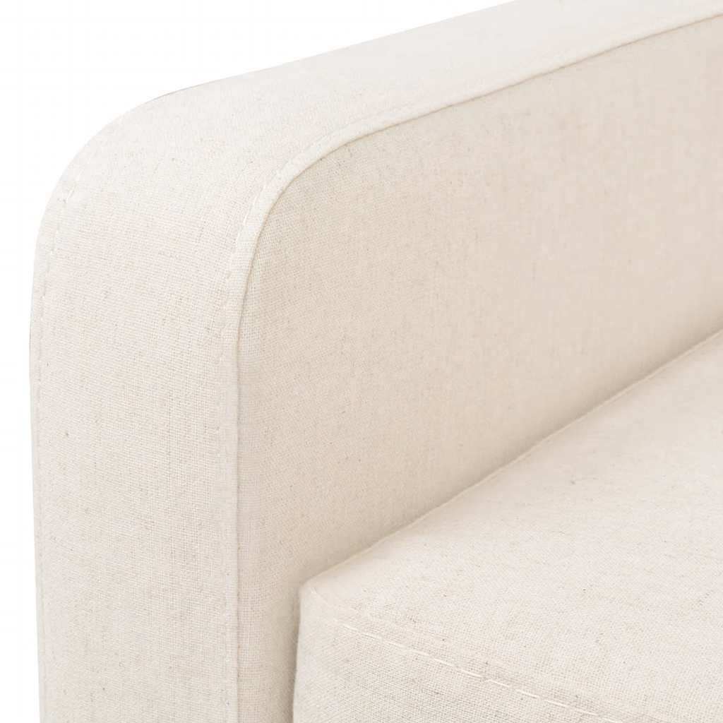 vidaXL Zestaw wypoczynkowy - sofa i fotel, kremowe