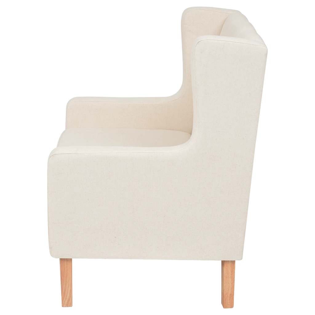 vidaXL Zestaw wypoczynkowy sofa i fotel, kremowe