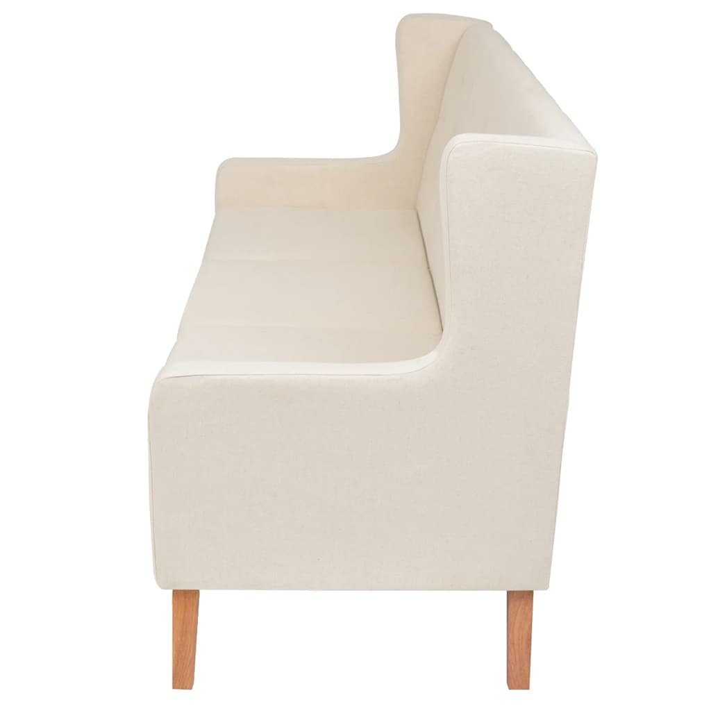 vidaXL Zestaw wypoczynkowy sofa i fotel, kremowe