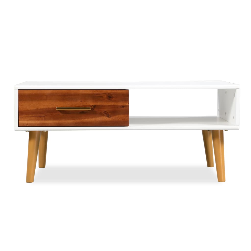 vidaXL Stolik kawowy z drewna akacjowego 90x50x40 cm