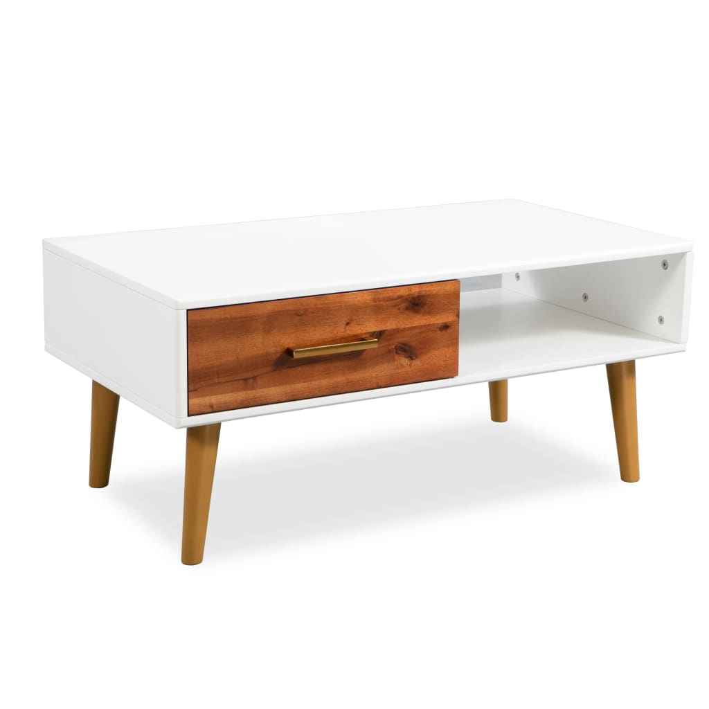 vidaXL Stolik kawowy z drewna akacjowego 90x50x40 cm