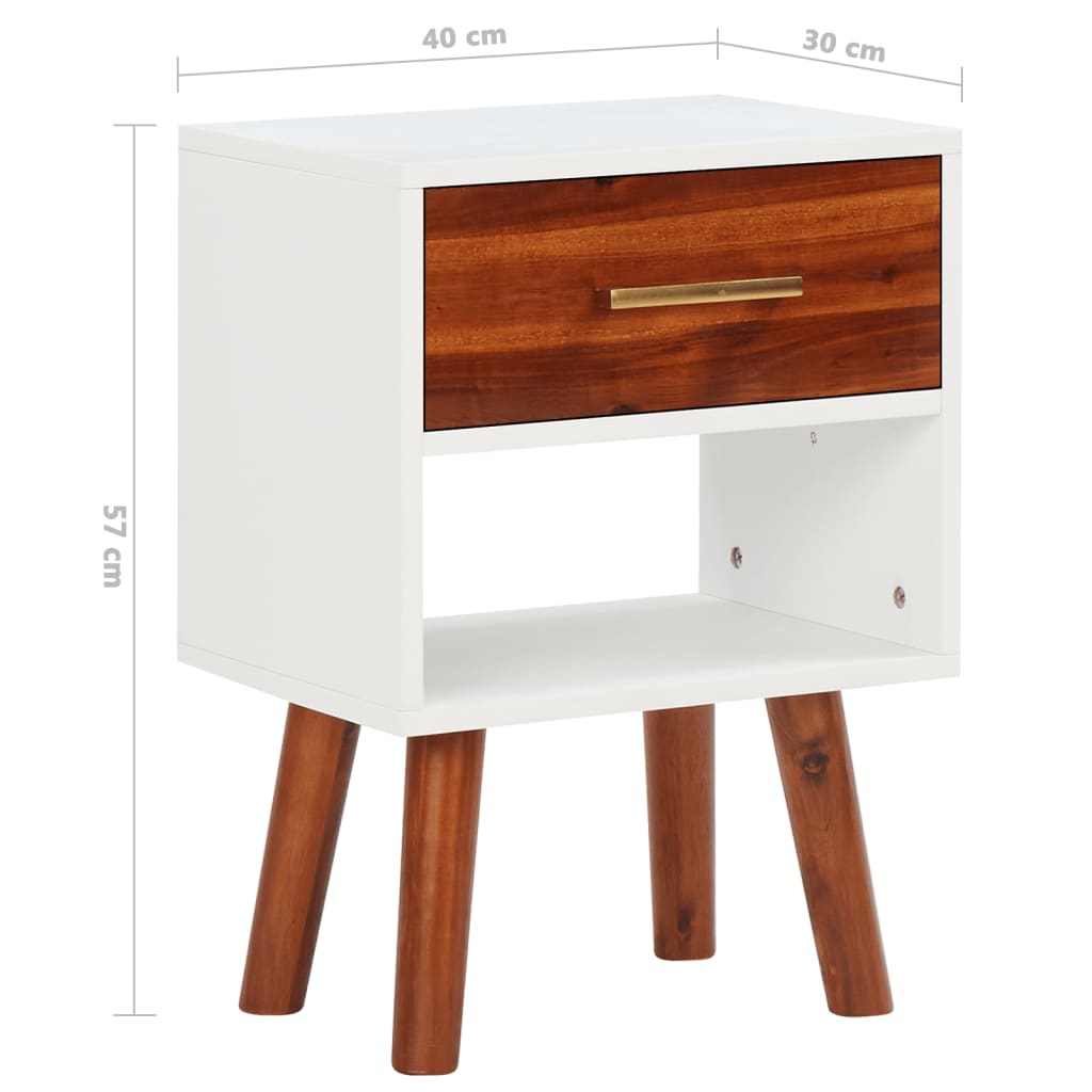 vidaXL Szafka nocna z drewna akacjowego 40x30x57 cm