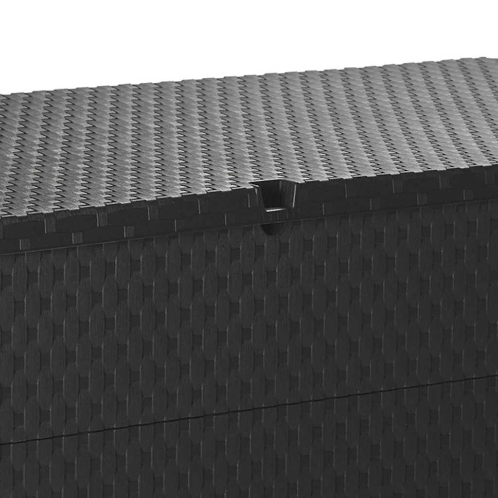 vidaXL Skrzynia ogrodowa, antracytowa, 120x56x63 cm, rattan PP
