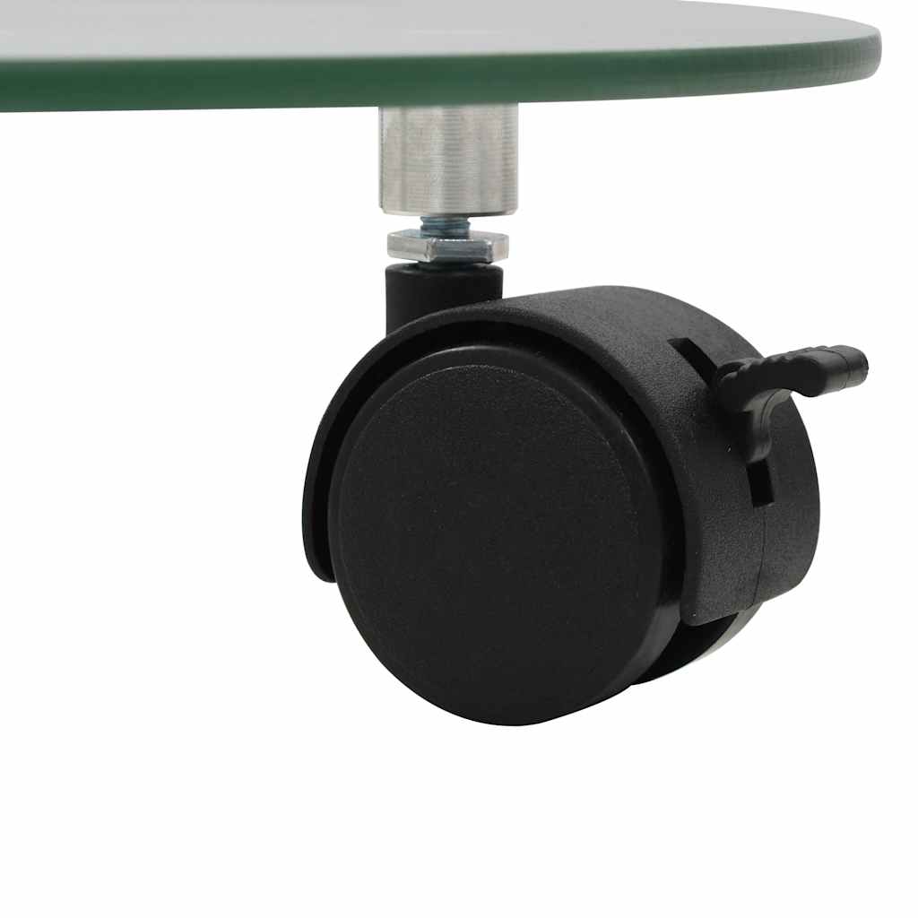 vidaXL Stojaki na kwiaty, na kółkach, 2 szt., szkło, 28 cm, okrągłe