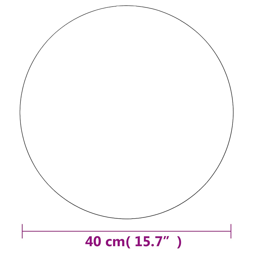 vidaXL Lustro ścienne, 40 cm, okrągłe, szklane