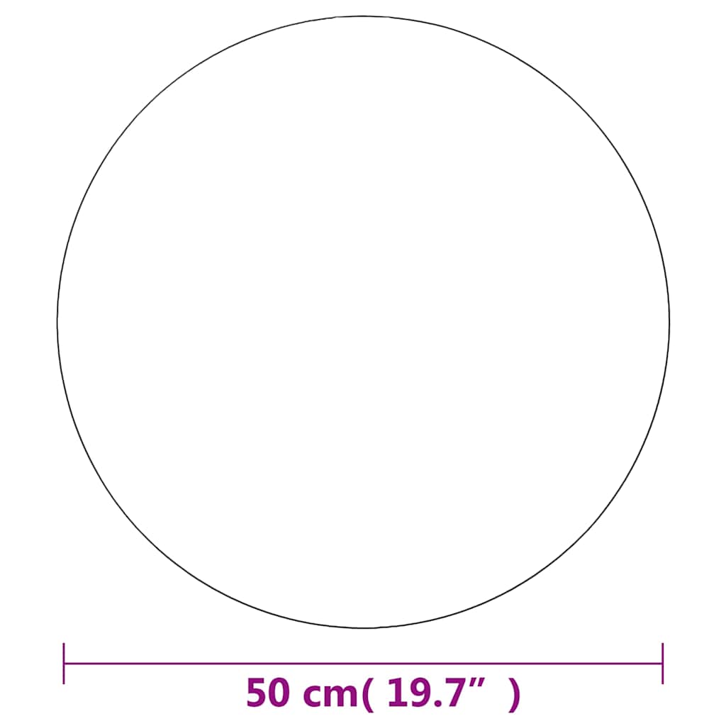 vidaXL Lustro ścienne, 50 cm, okrągłe, szklane