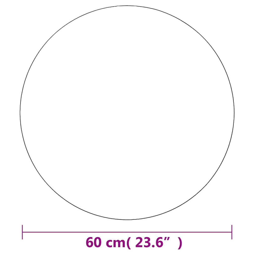 vidaXL Lustro ścienne, 60 cm, okrągłe, szklane