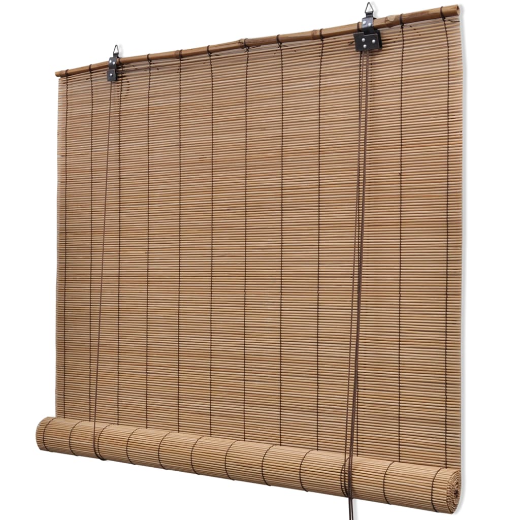 vidaXL Roleta bambusowa, 100 x 220 cm, brązowa