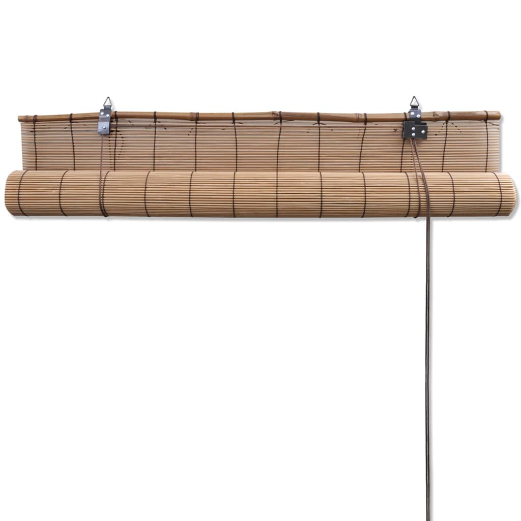 vidaXL Roleta bambusowa, 100 x 220 cm, brązowa