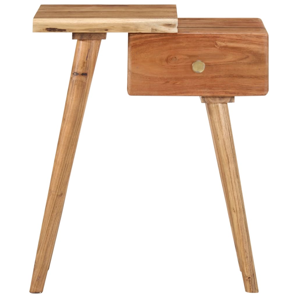 vidaXL Stolik nocny z litego drewna akacjowego, 45 x 32 x 55 cm
