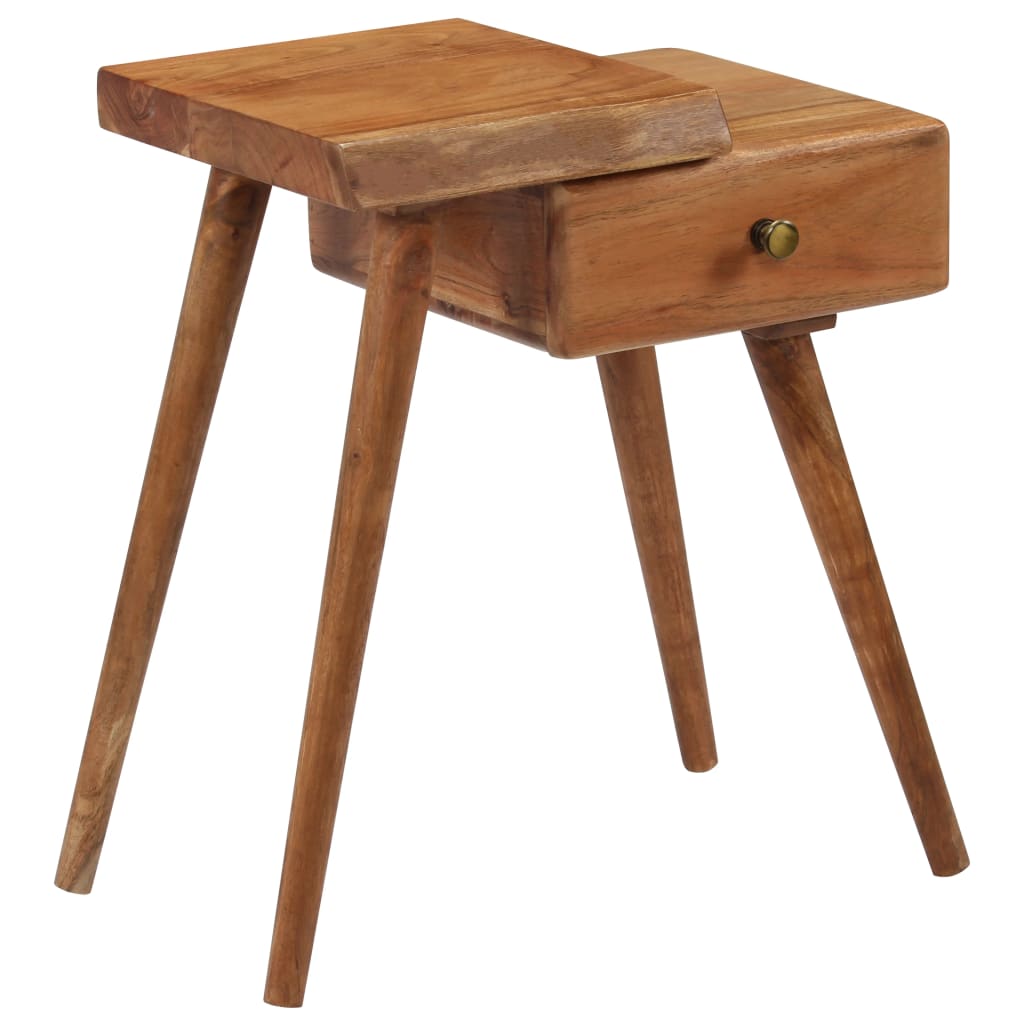 vidaXL Stolik nocny z litego drewna akacjowego, 45 x 32 x 55 cm