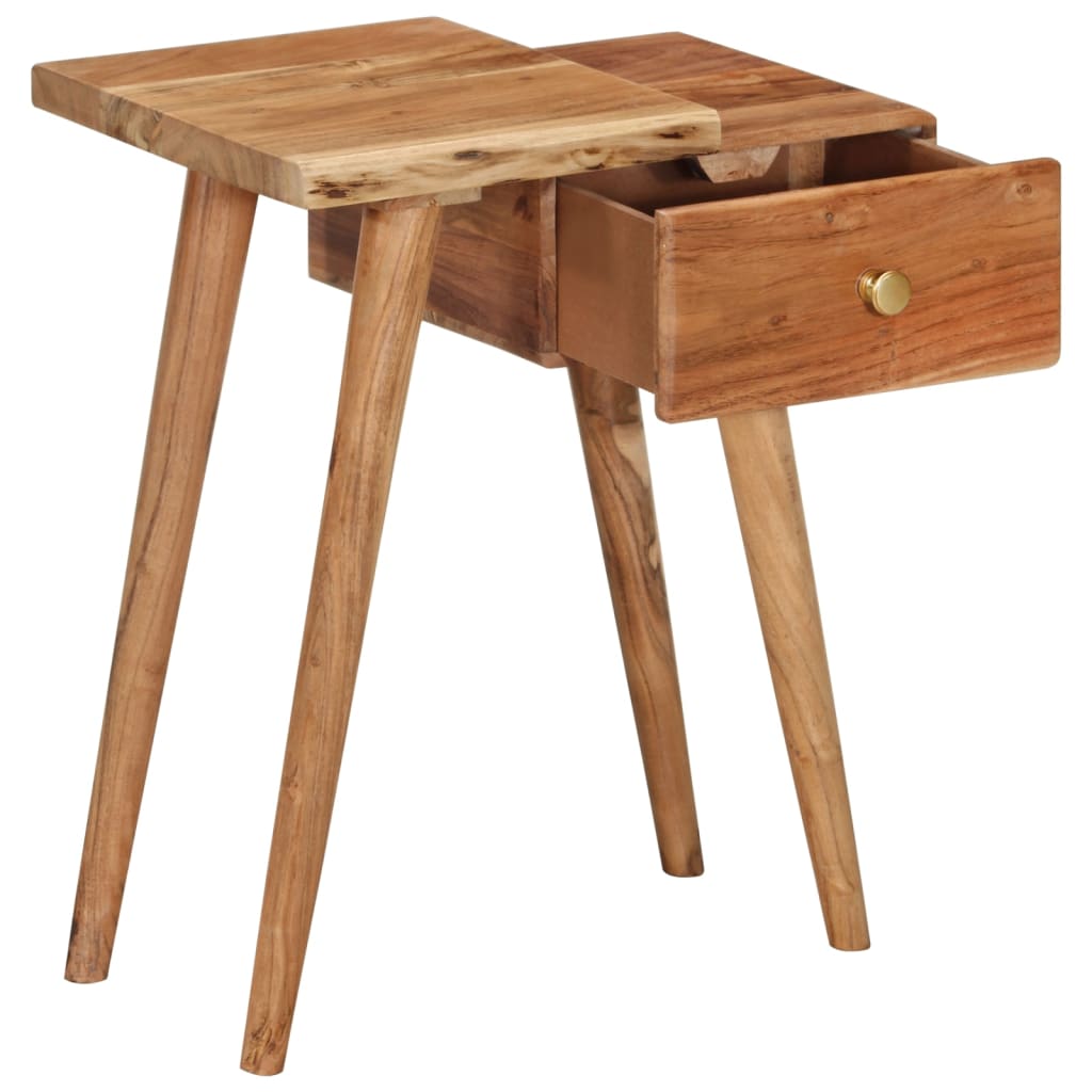 vidaXL Stolik nocny z litego drewna akacjowego, 45 x 32 x 55 cm