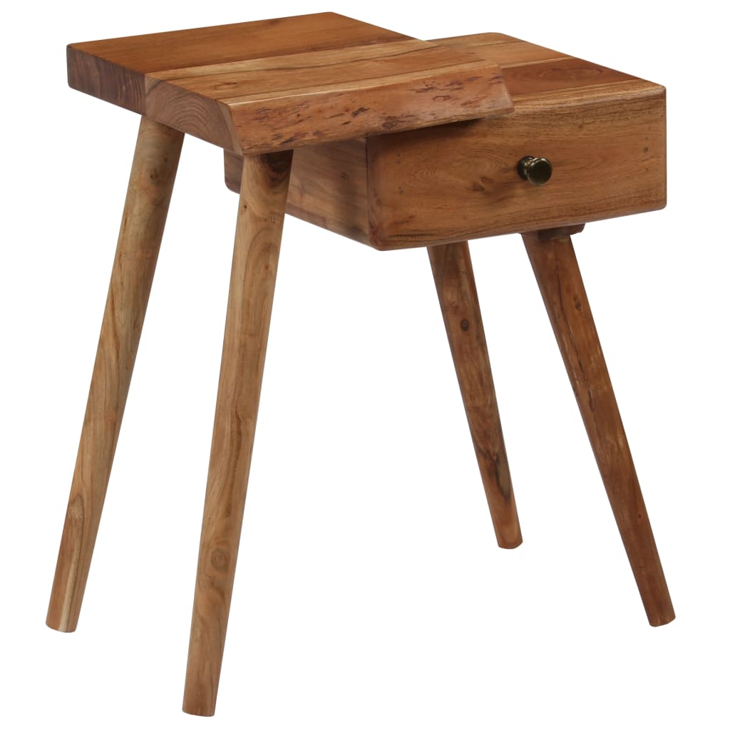 vidaXL Stolik nocny z litego drewna akacjowego, 45 x 32 x 55 cm