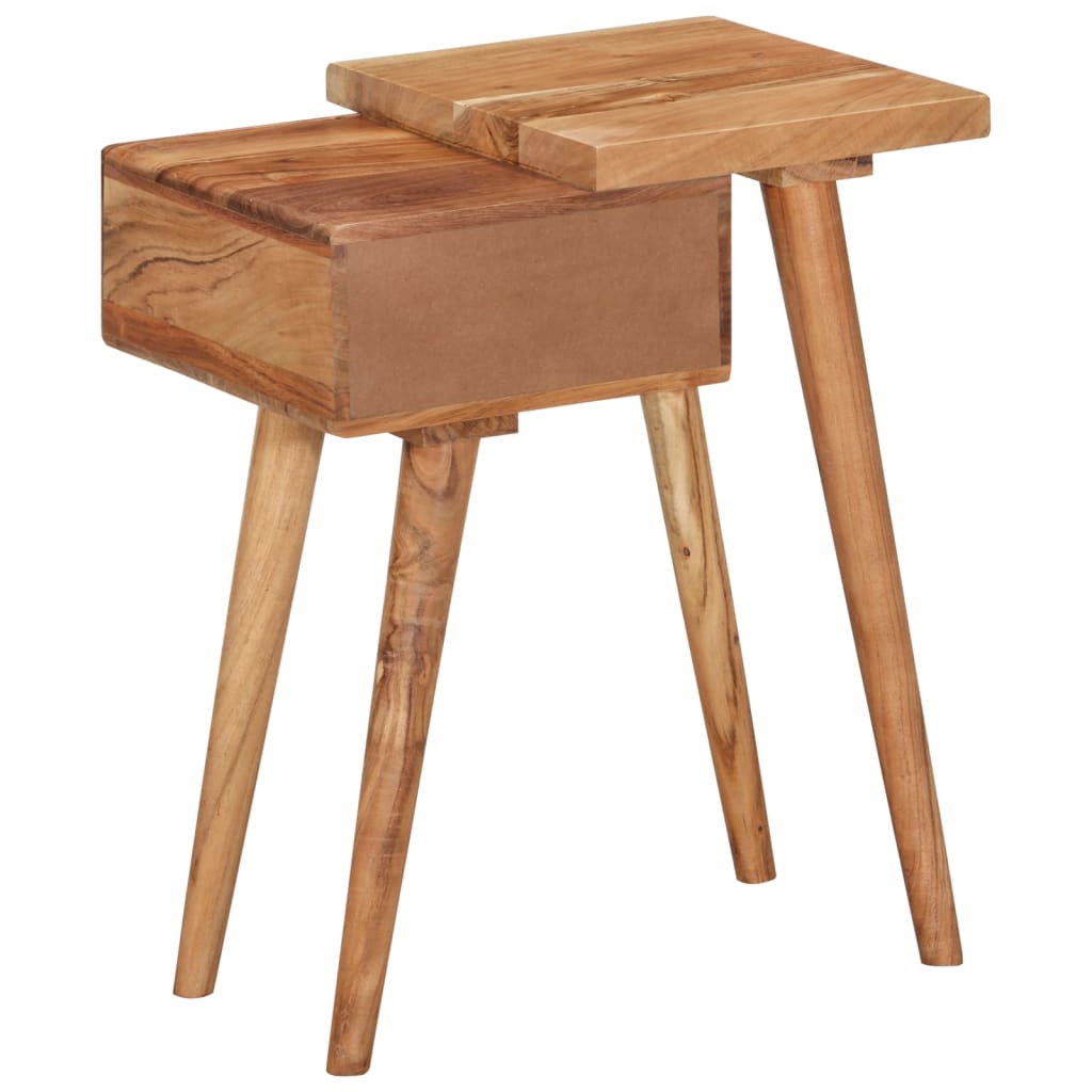 vidaXL Stolik nocny z litego drewna akacjowego, 45 x 32 x 55 cm