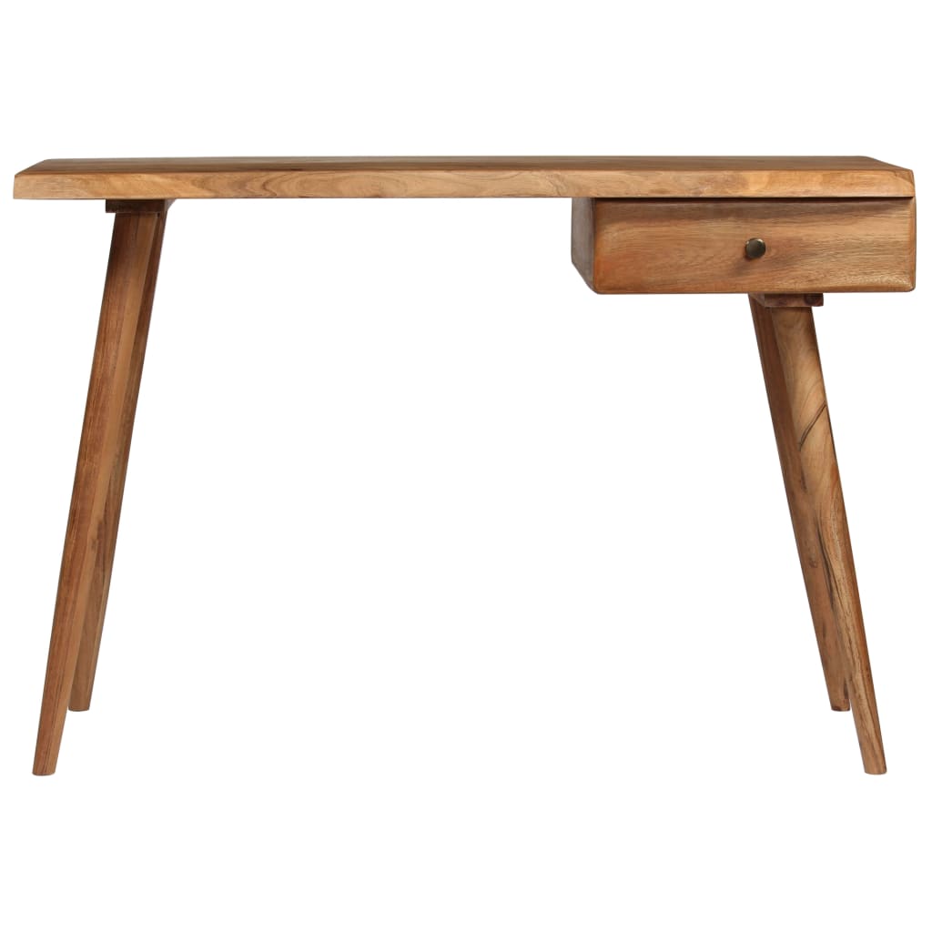 vidaXL Biurko z litego drewna akacjowego, 110 x 50 x 76 cm