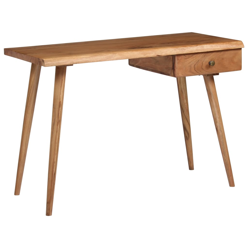 vidaXL Biurko z litego drewna akacjowego, 110 x 50 x 76 cm