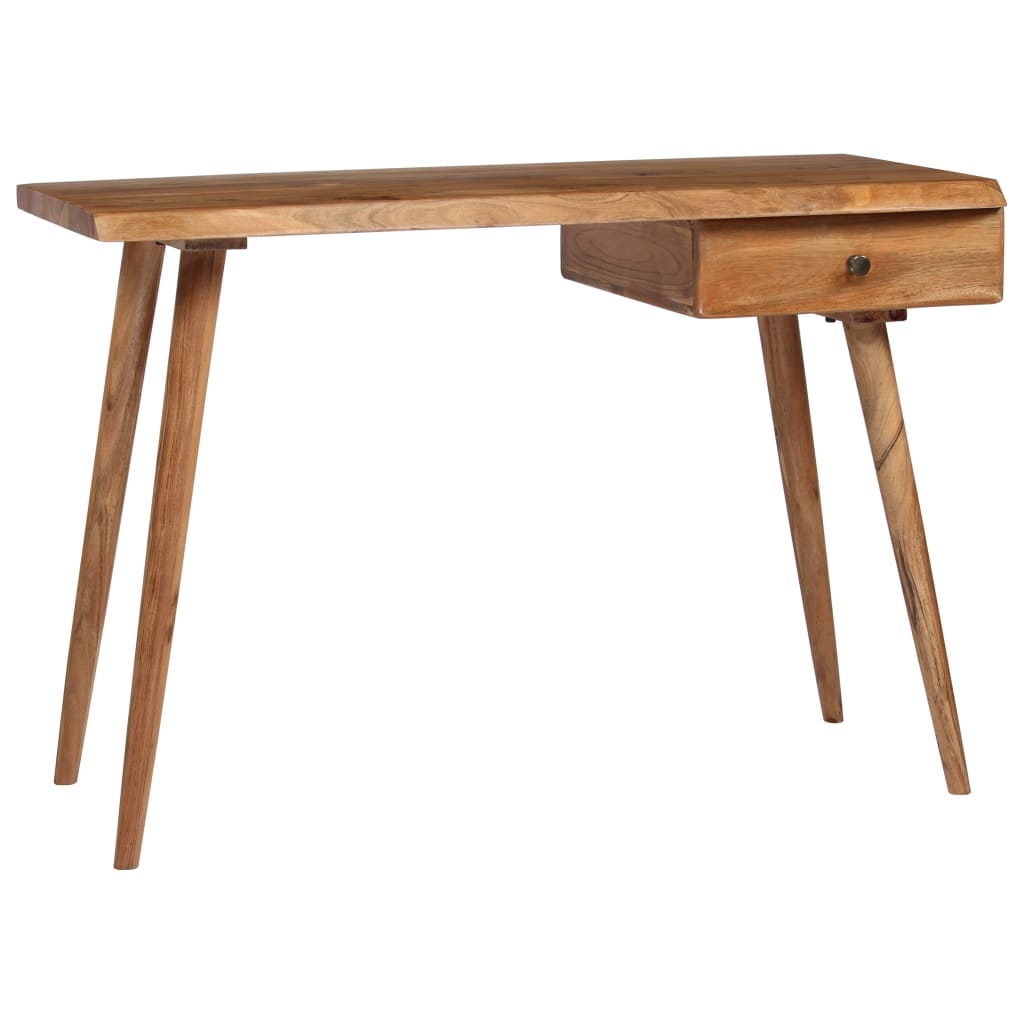 vidaXL Biurko z litego drewna akacjowego, 110 x 50 x 76 cm