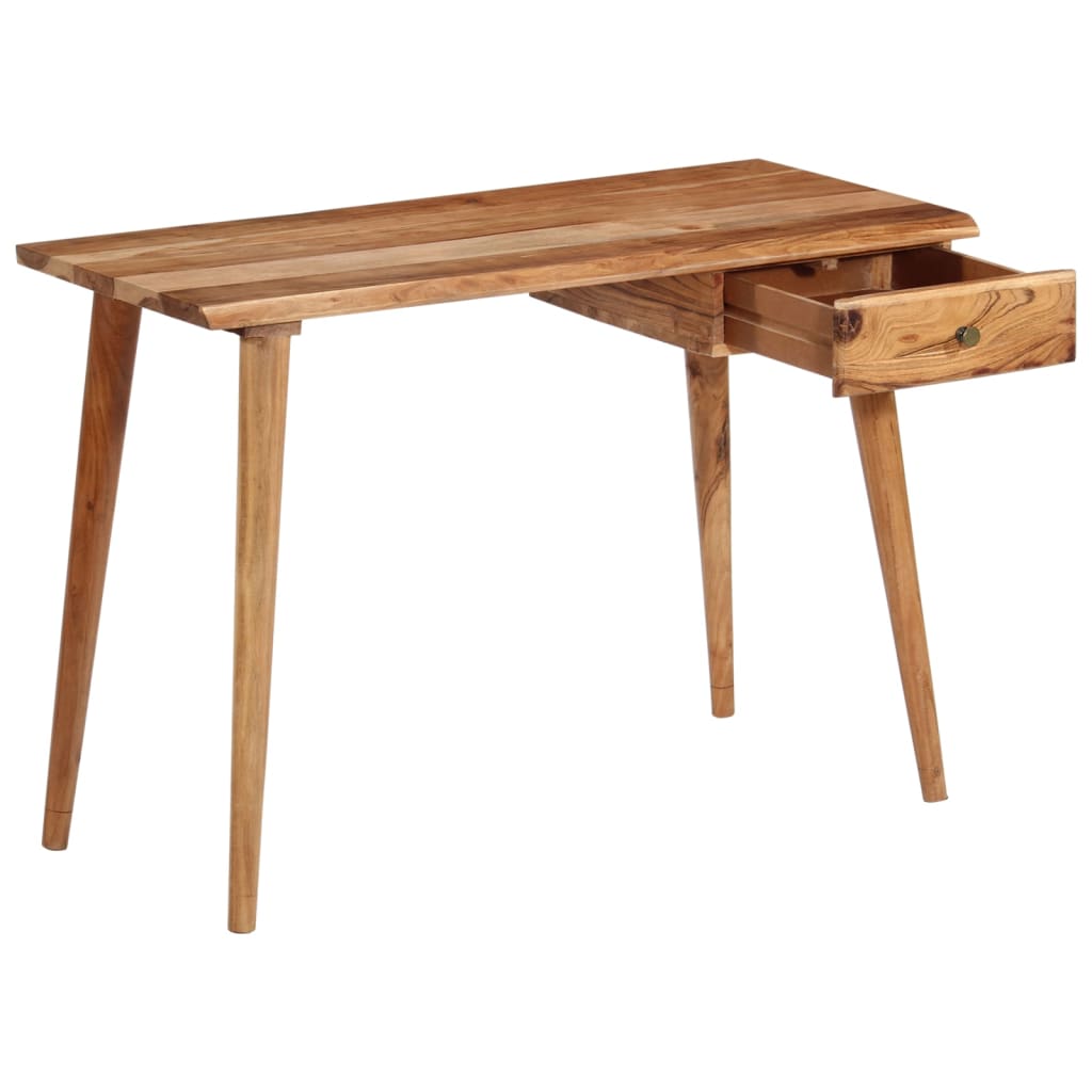 vidaXL Biurko z litego drewna akacjowego, 110 x 50 x 76 cm
