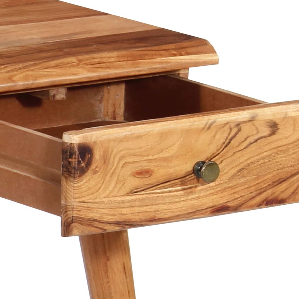 vidaXL Biurko z litego drewna akacjowego, 110 x 50 x 76 cm