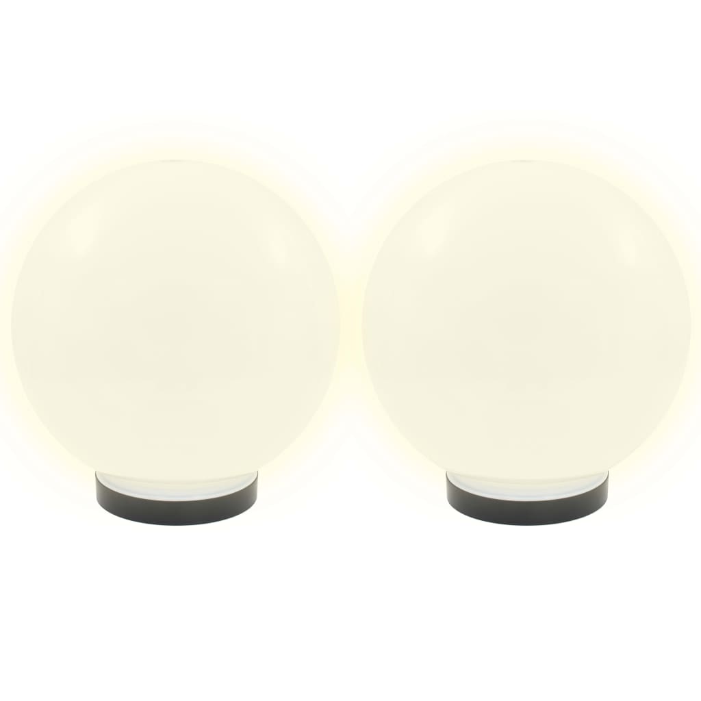 vidaXL Lampy zewnętrzne LED, 2 szt., kule 25 cm, PMMA