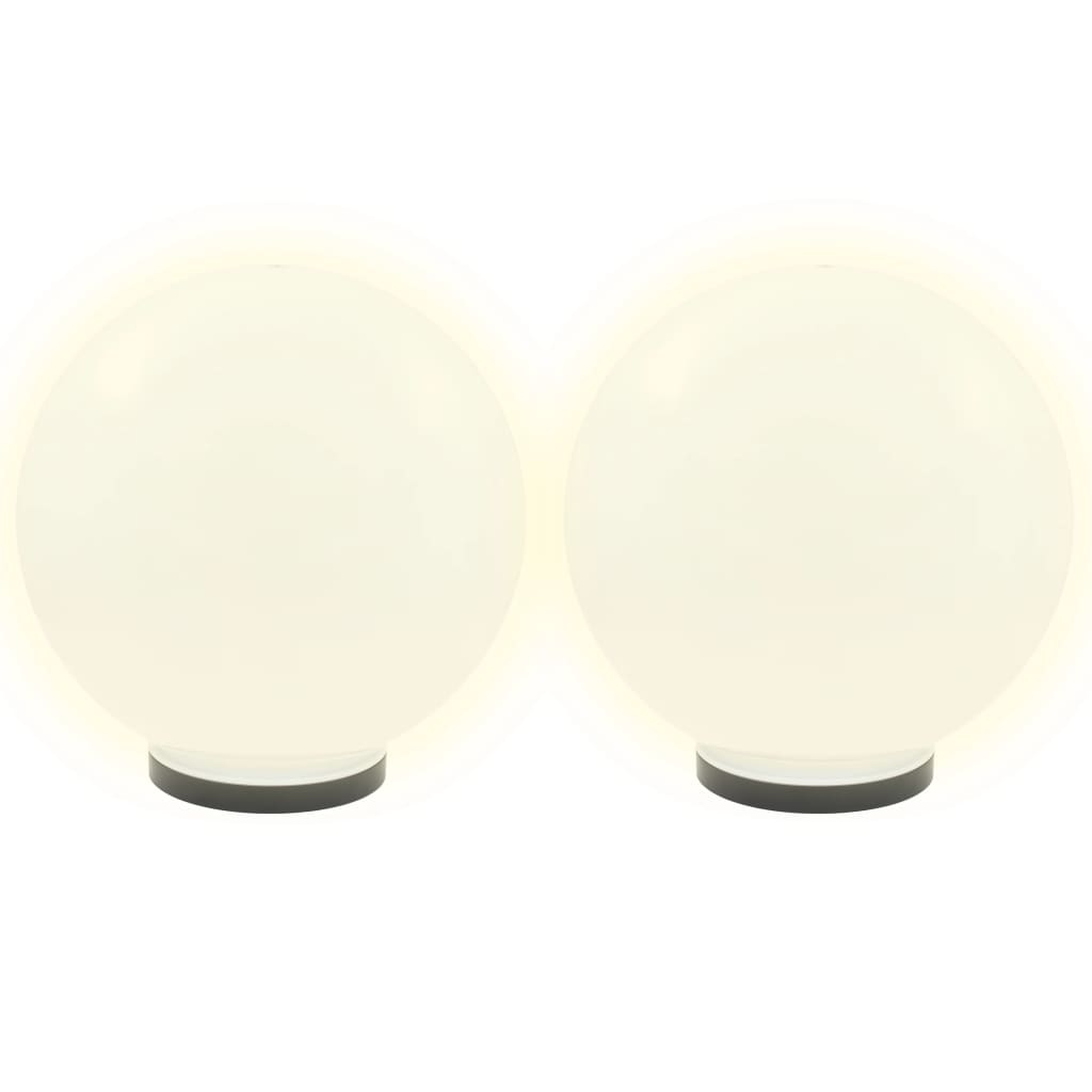 vidaXL Lampy zewnętrzne LED, 2 szt., kule 40 cm, PMMA