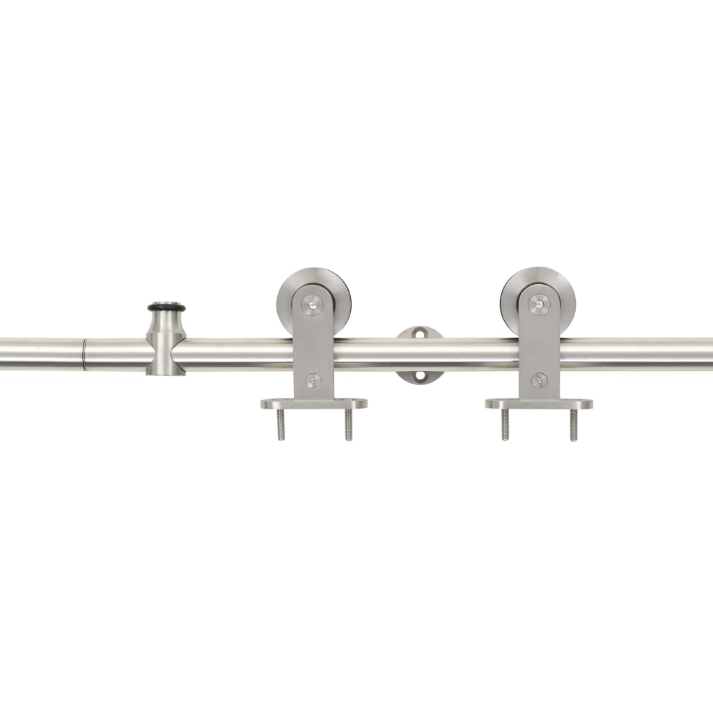 vidaXL System do mocowania drzwi przesuwnych, 183 cm, stal, srebrny