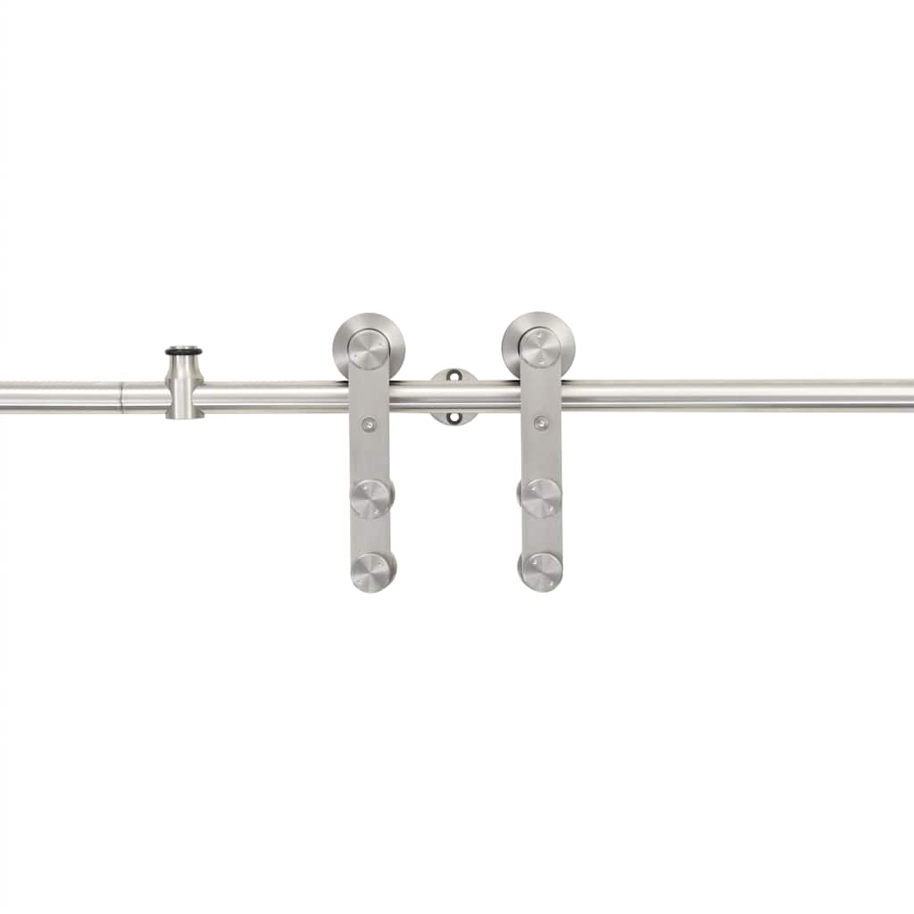 vidaXL System do mocowania drzwi przesuwnych, 183 cm, stal, srebrny