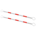 vidaXL 2 rozkładane barierki na pachołki drogowe, plastik, 116-197 cm