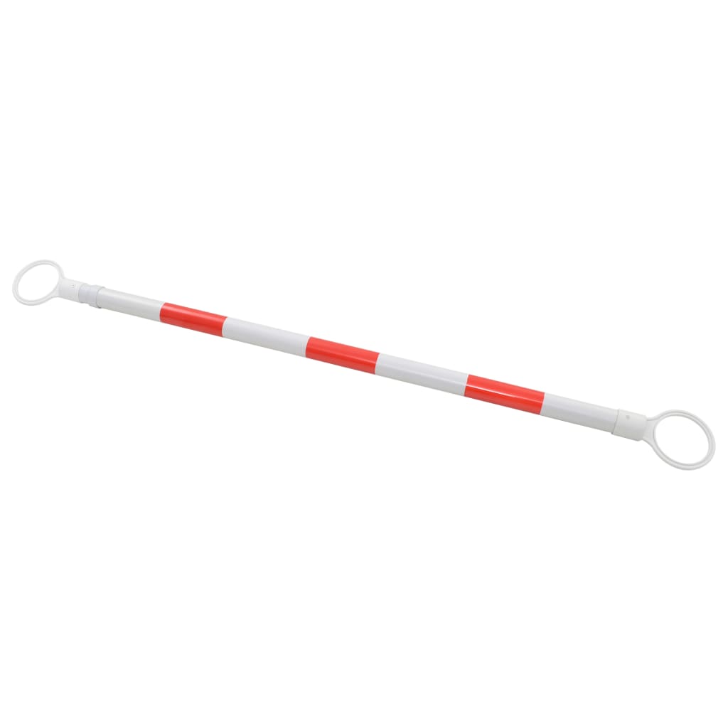 vidaXL 2 rozkładane barierki na pachołki drogowe, plastik, 116-197 cm