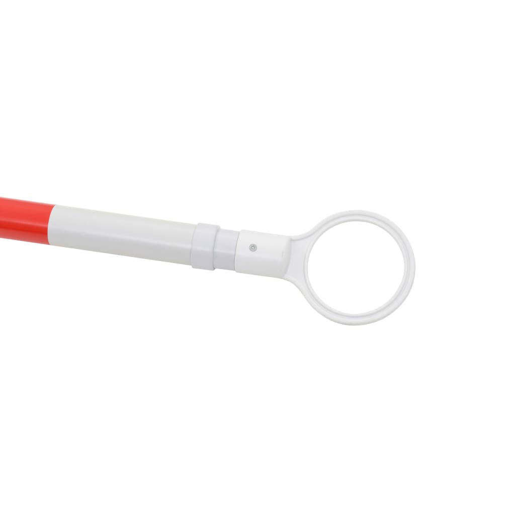 vidaXL 2 rozkładane barierki na pachołki drogowe, plastik, 116-197 cm