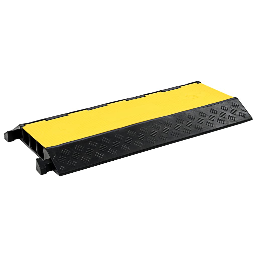 vidaXL Najazd kablowy, 3-kanałowy, gumowy, 93 cm