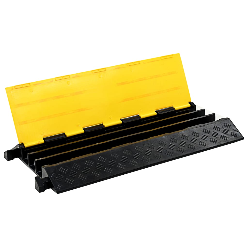 vidaXL Najazd kablowy, 3-kanałowy, gumowy, 93 cm