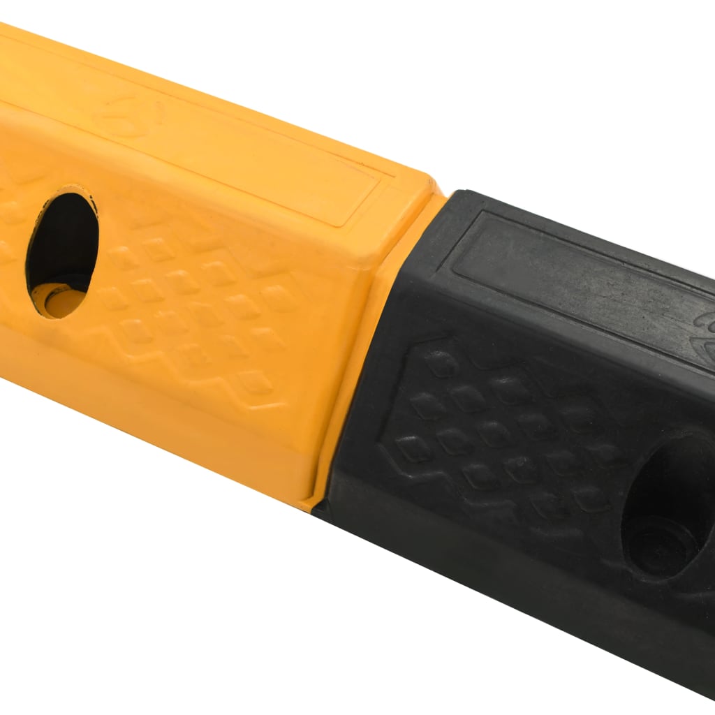 vidaXL Progi parkingowe, 2 szt., gumowe, 49 x 15 x 9 cm