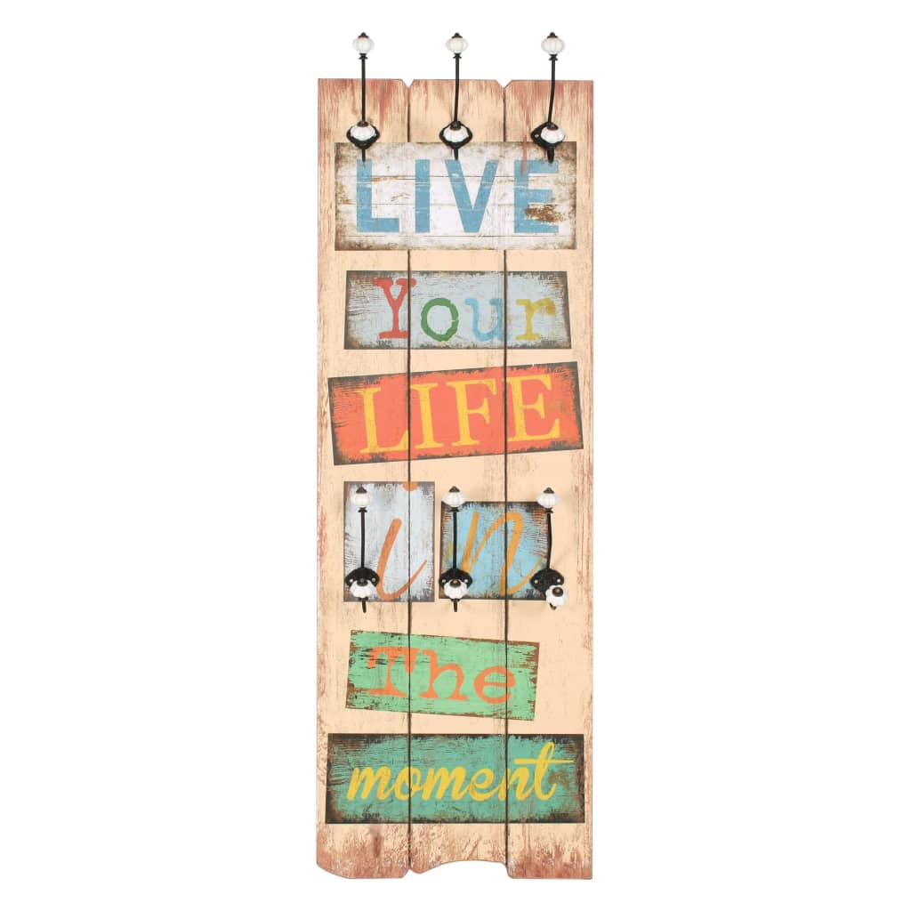 vidaXL Wieszak naścienny na okrycia wierzchnie, 120x40 cm, LIVE LIFE